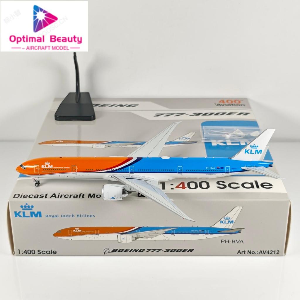 Aviation 4212 1: 400 Holland Airlines B777-300ER PH-BVA โมเดลเครื่องบินโลหะผสม