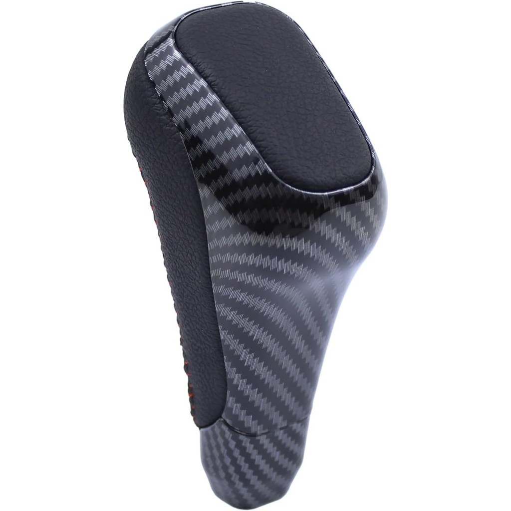 MOTOKU ABS คาร์บอนไฟเบอร์หนังเกียร์อัตโนมัติ Shift KNOB สําหรับ Toyota 4Runner TRD Pro 2012-2014 Tun