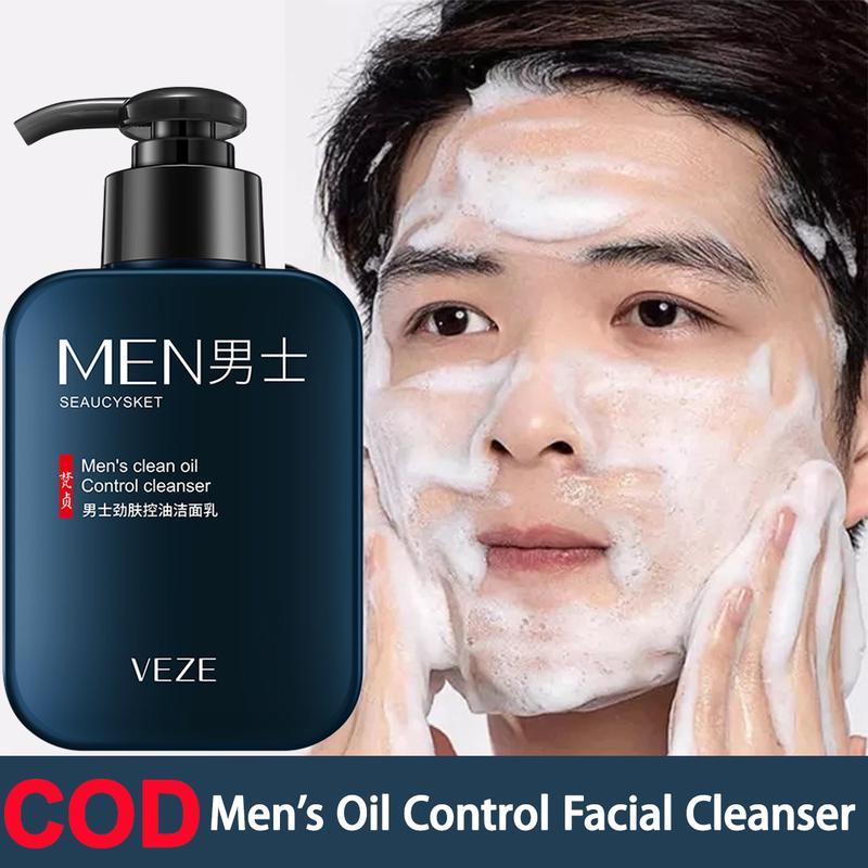จัดส่งในพื้นที่Men Cleanser Oil Control Facial Cleanser สําหรับ Blackhead Face Cleaning Hydrating Mo