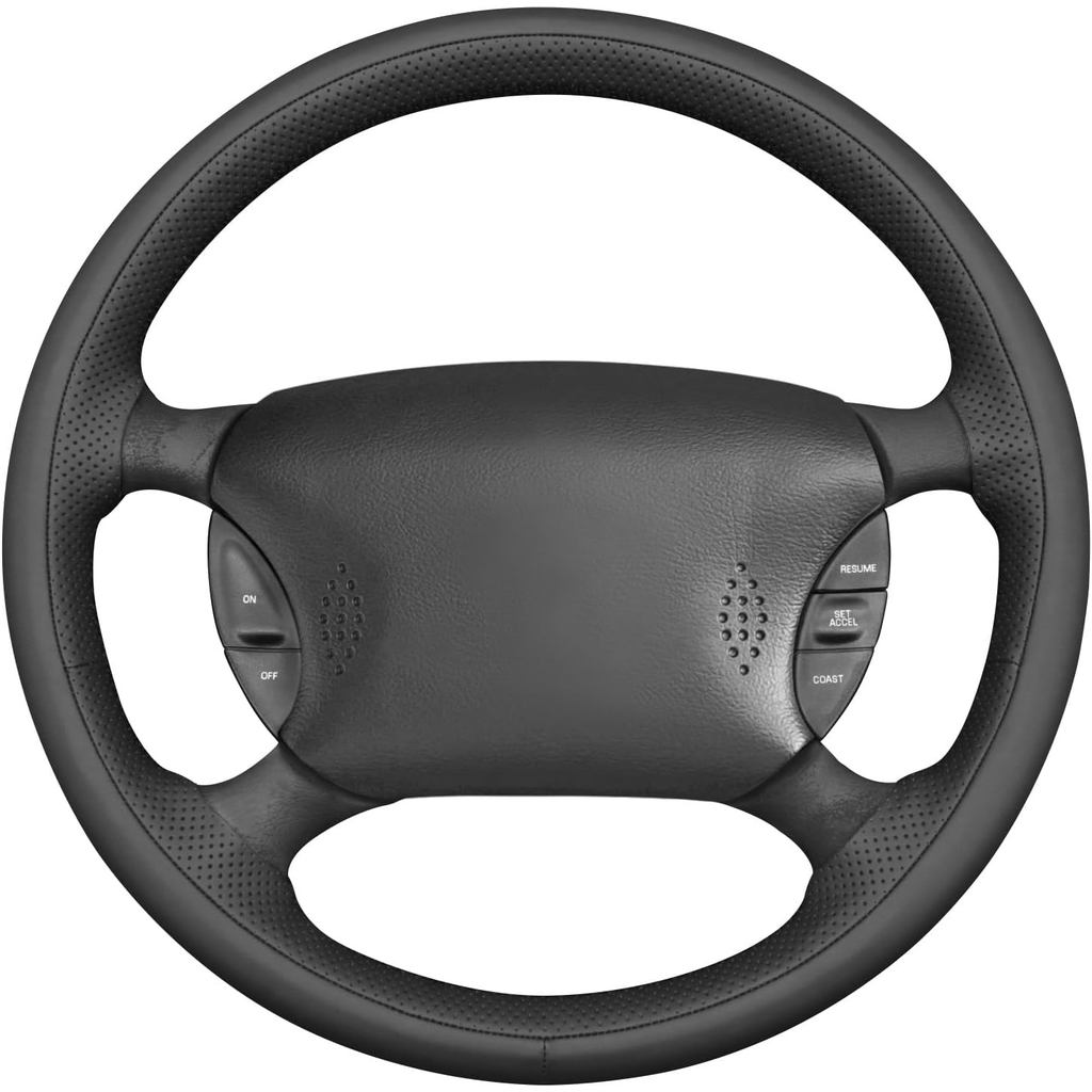 MEWANT มือเย็บ 3D สไตล์ฝาครอบพวงมาลัยสําหรับ Ford Mustang 1994-2004 อุปกรณ์เสริมพวงมาลัยสําหรับ Ford