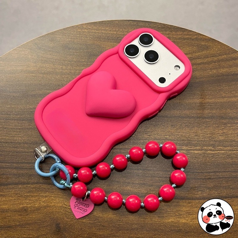 น่ารัก 3D Love เคสโทรศัพท์ลูกปัดสร้อยข้อมือสําหรับ Honor X9C X8C X7C X9A X9B X8A X8B X8 X7A X7 X7B X