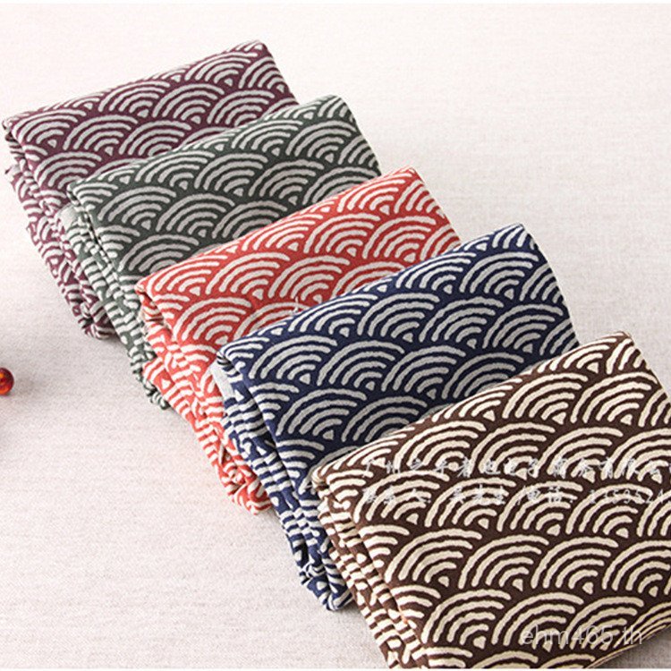 ผ้าเวฟญี่ปุ่นเกาหลี1039#窗帘日系面料手工 หมอนรูปทรงร่มผ้าฝ้ายลินินสไตล์ 4Q2B