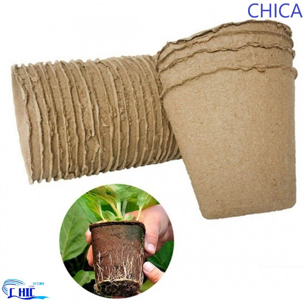 CHICA Nursery Pots Planter Round Garden Supplies Peat Growing Fibre Flower Pot