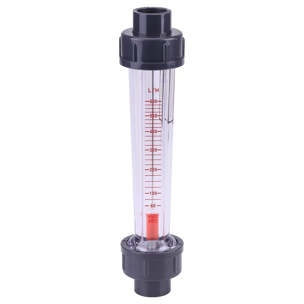 60-600L/H Rotameter หลอดพลาสติกเครื่องวัดน้ําของเหลว DN15 Flowmeter LZS-15D