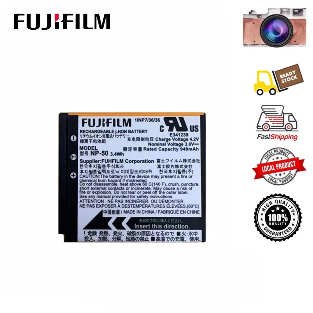 Fujifilm NP-50 NP50 CCD NP-50A กล้อง แบตเตอรี่ Camera battery For F305 F200 F85 F75 F800 F900 NP50A