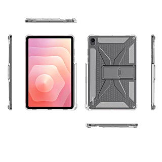 ถุงลมนิรภัยกันกระแทก TPU สําหรับ Samsung Galaxy Tab S11 11 นิ้ว S11 Ultra 14.6 S10 Lite S9 FE S7 S8 Plus S6 Lite ผู้ถือดินสอพร้อมขาตั้ง