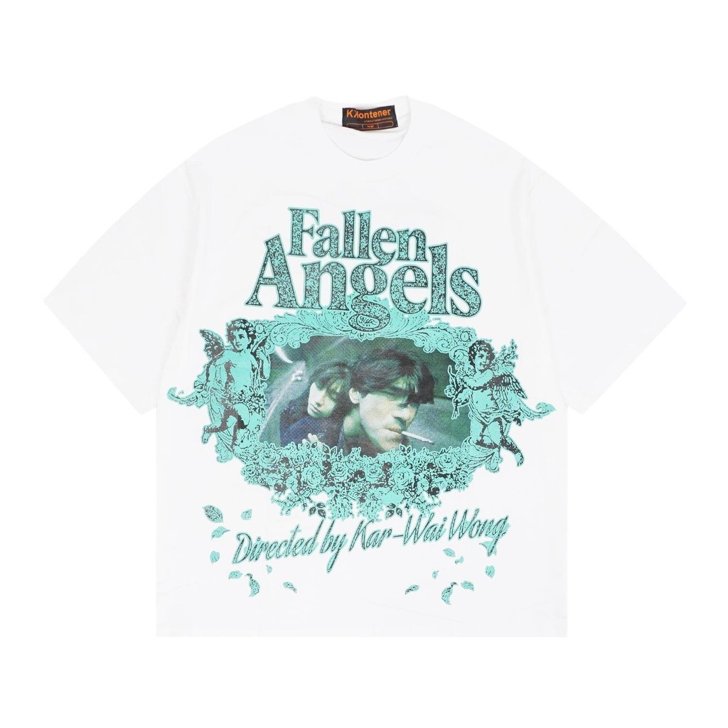 KONTIER 90s MOVIES "FALLEN ANGELS" OVERSIZE TSHIRT สีขาว