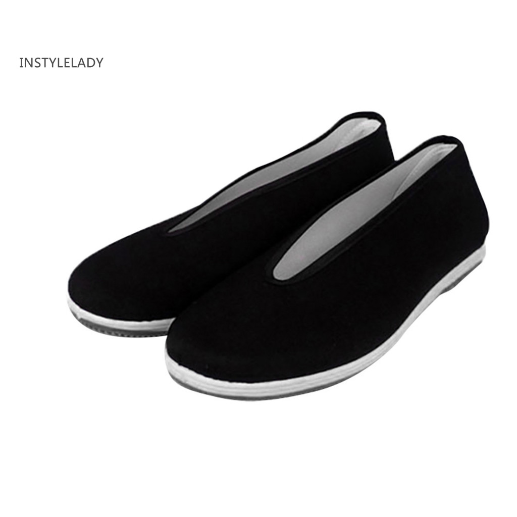Instylelady Mens Traditional Chinese Kung Fu Cotton Cloth Tai-chi Old Beijing Casual Shoes