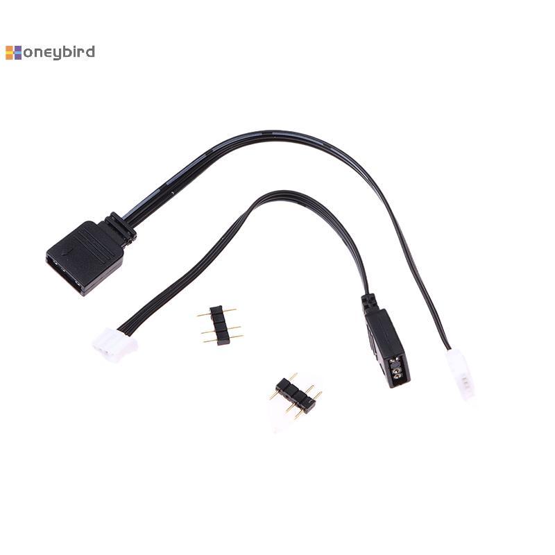 Honeybird พัดลม Controller 5V 3 Pin ถึง 6Pin 4Pin Transfer Adapter สาย 5V ARGB 3P ถึง 4P 6P Controll