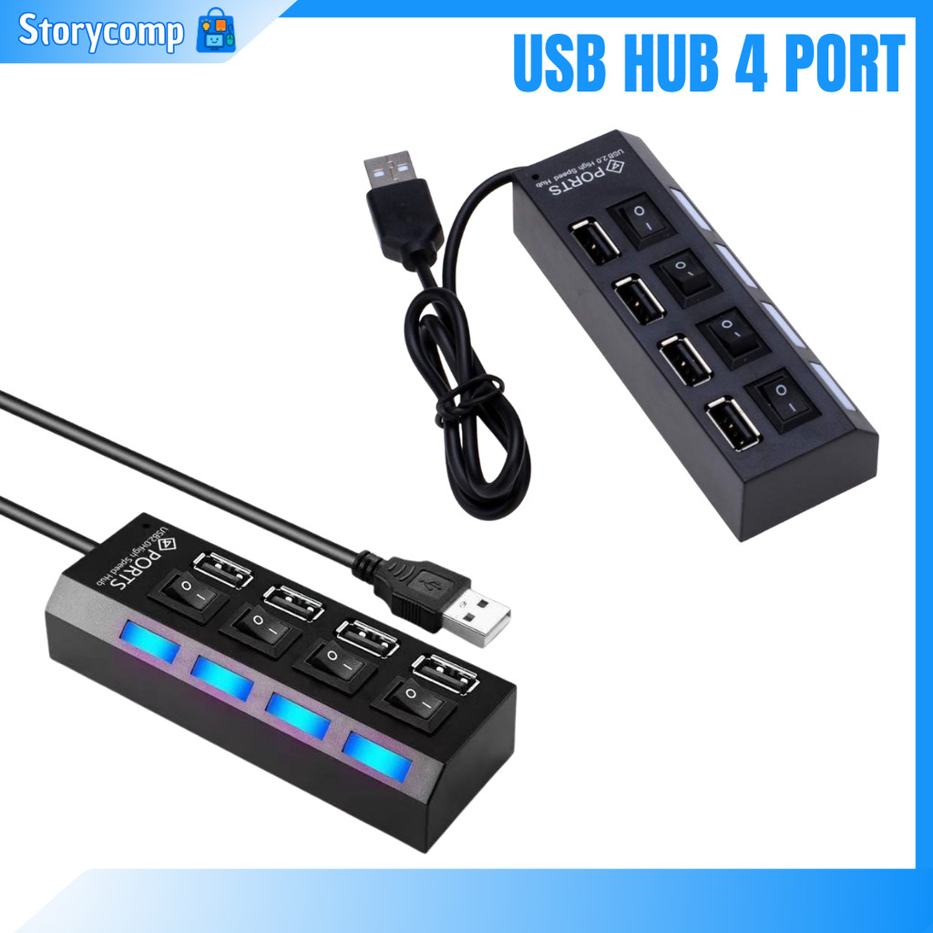 [Storycomp] USB Hub 4 Port พร้อมสวิตช์ LED