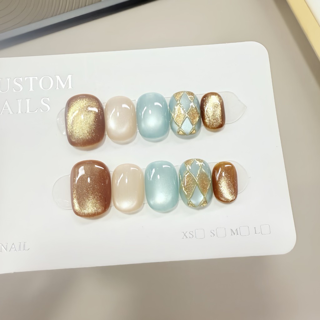 Popular handmade fake nails! Pure and enticing style, making you look whiter, easy to disassemble an