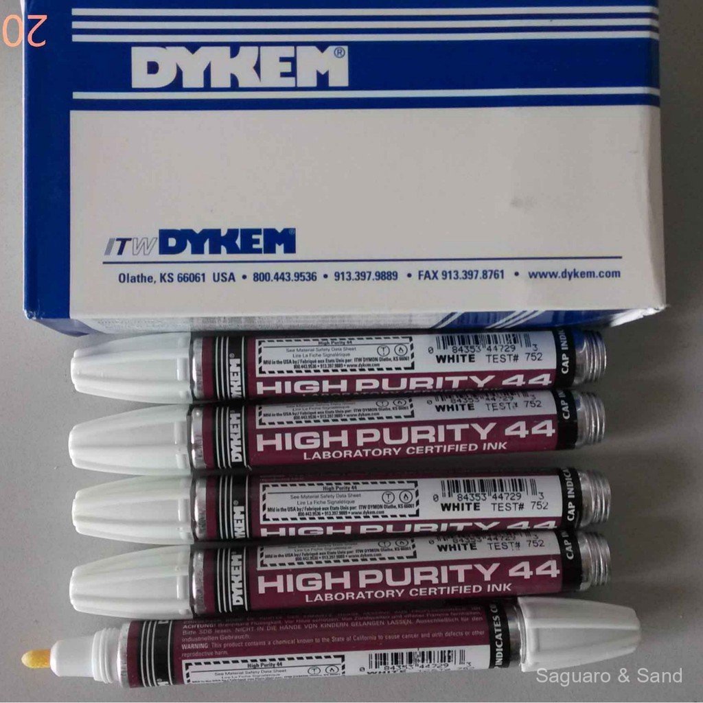 American DYKEM HIGH PURITY 44 Low Chlorine HIGH PURITY ปากกาพลังงานนิวเคลียร์ปากกาอุตสาหกรรมเครื่องห