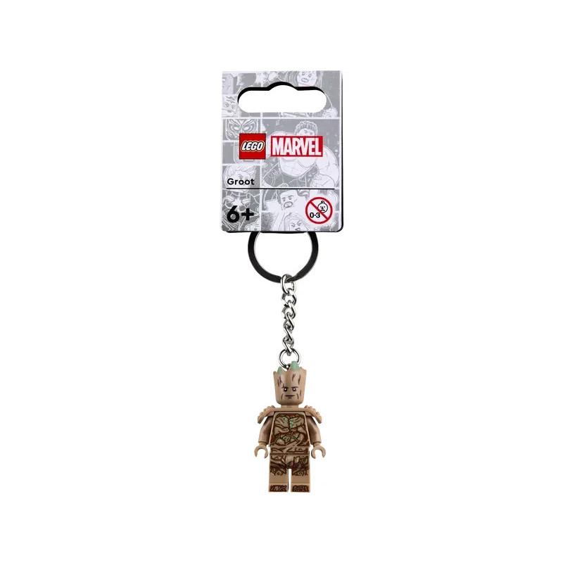 LEGO พวงกุญแจ Marvel Groot Minifigure ของเล่นพวงกุญแจ