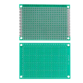 แผ่นปริ๊นอเนกประสงค์ PCB 1 หน้า 2 หน้า 2.54mm บอร์ด ไข่ปลา เกรดแข็ง แผ่นปริ๊น Prototype PCB Board 4x6 5x7 6x8 7x9 8x1...