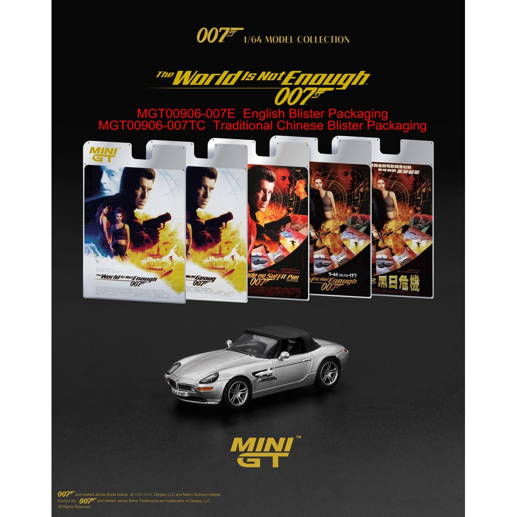 MINI GT No.906 BMW Z8 "The World Is Not Enough" / English Blister Packaging MGT00906-007E