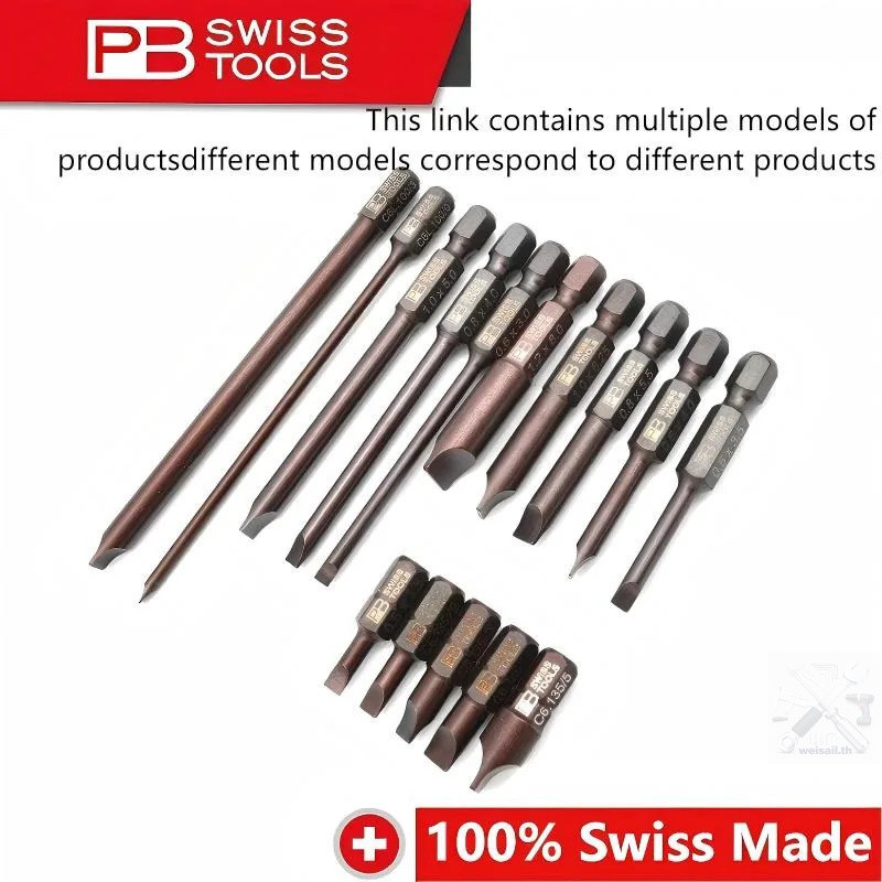 ดอกสว่านเจาะปลายแบน PB Swiss Tools - SwissGrip ดอกสว่านความแม่นยําปลาย 1/4 นิ้ว pb c6.135/c6l.100 e6.100/106