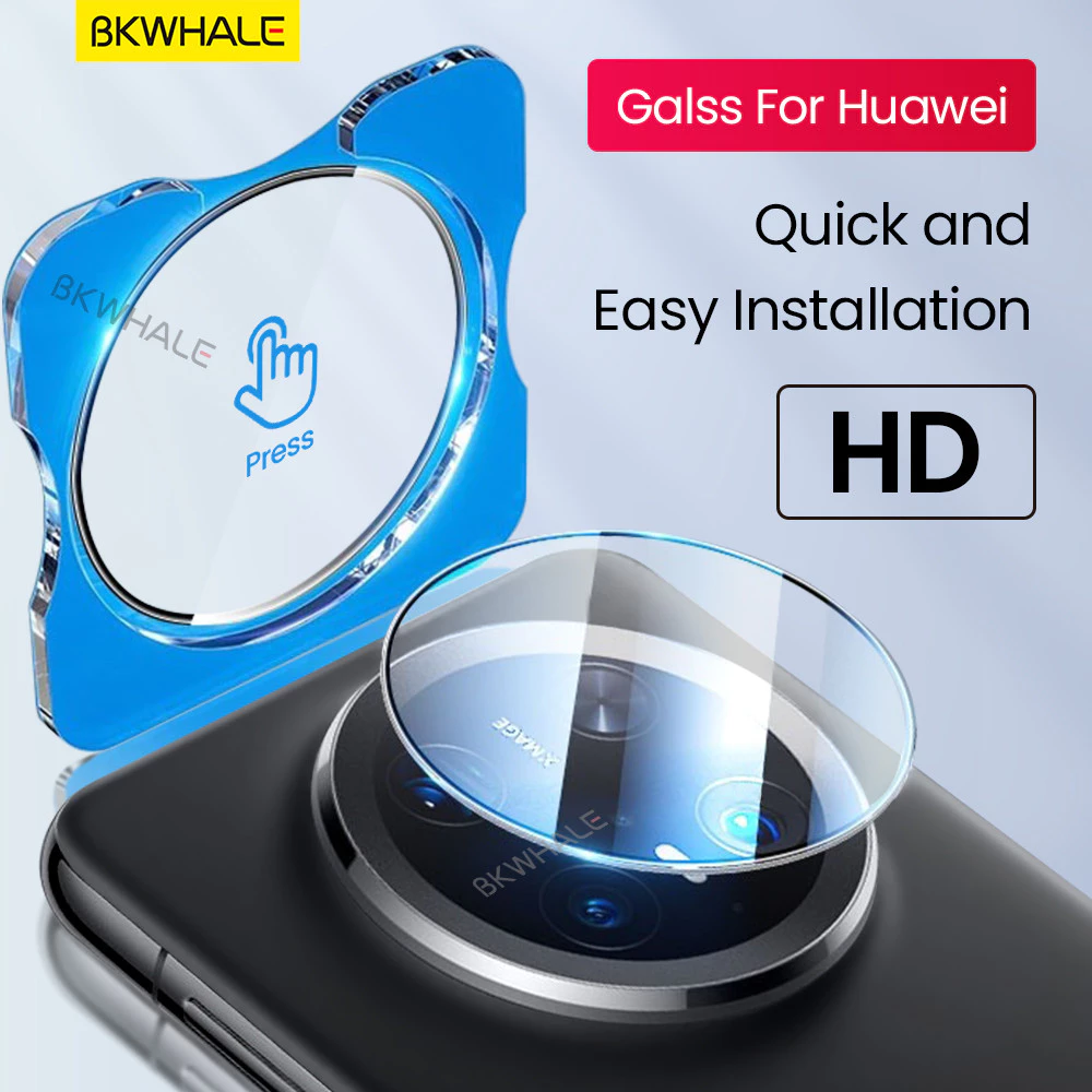 BKWHALE HD กล้อง Protector กระจกนิรภัยสําหรับ Huawei Mate80 Mate70 Mate60 Pro + Nova14 Nova13 Nova12 Ultra Honor 200 300 Magic7 Pro เต็มหน้าจอครอบคลุมเลนส์ใสฟิล์มป้องกัน