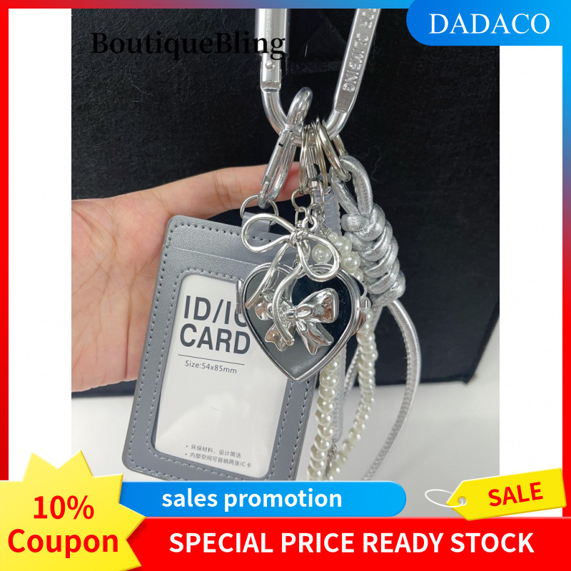 🤍🎧🤍ที่ใส่บัตร cardholder เชือกหนังคุณภาพสูง ทำจากหนังแท้มีลายโบว์และลูกปัด เหมาะสำหรับเป็นของขวัญหรื