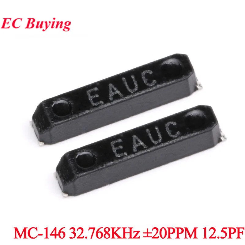 100 ชิ้น/2 ชิ้น 32.768KHz 32.768K hz 32.768 KHz SMD Passive Crystal Oscilator MC-146 ±20PPM 12.5PF 7