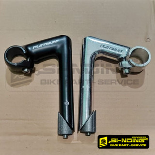 Stem Bango Balap Platinum Hitam Silver Alloy 22.2 mm Ancer Tiang Stang Sepeda Fixie Vintage Mini Balap