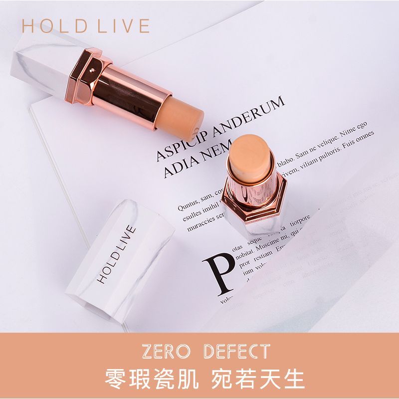 H HOLD LIVE ขนาดเล็กสีขาวหยกหินอ่อนคอนซีลเลอร์ Stick คอนซีลเลอร์ Dark Circles Acne Mark คอนซีลเลอร์ป