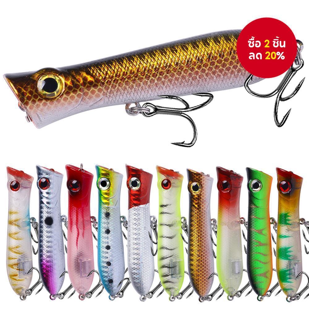 HENGJIA 1PCS Topwater Wobblers Poppers ตกปลาพลาสติก Lure 8.3 ซม./10.7g Bass Pike ปลาคาร์พ Crankbait เหยื่อ Hard ประดิษฐ์
