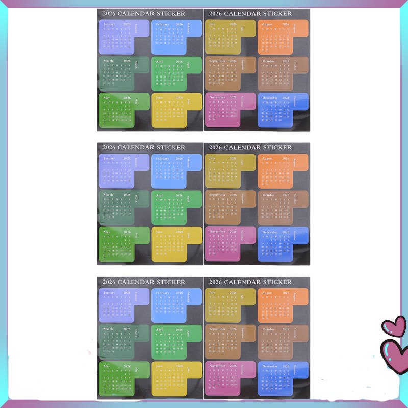 กาว Notepad Indexes สติกเกอร์ปฏิทินสติกเกอร์แท็บเหนียวเหตุการณ์ฉลากรายเดือน zhcxxz