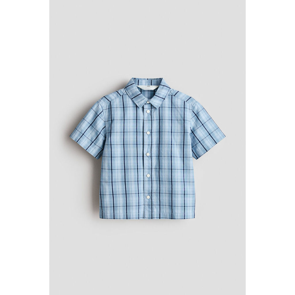 H&M(เอชแอนด์เอ็ม) เสื้อเชิ้ตแขนสั้นผ้าฝ้าย Boys Short-sleeved cotton shirt 1317528_1