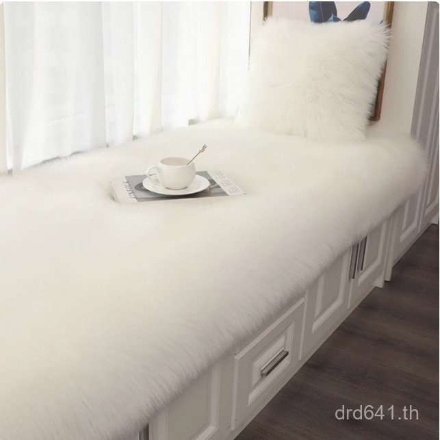 พรมหน้าต่าง Plush Bay Window Mat ห้องนอนเลียนแบบขนสัตว์พรมห้องนั่งเล่นโต๊ะกาแฟ One Piece Shipment สี
