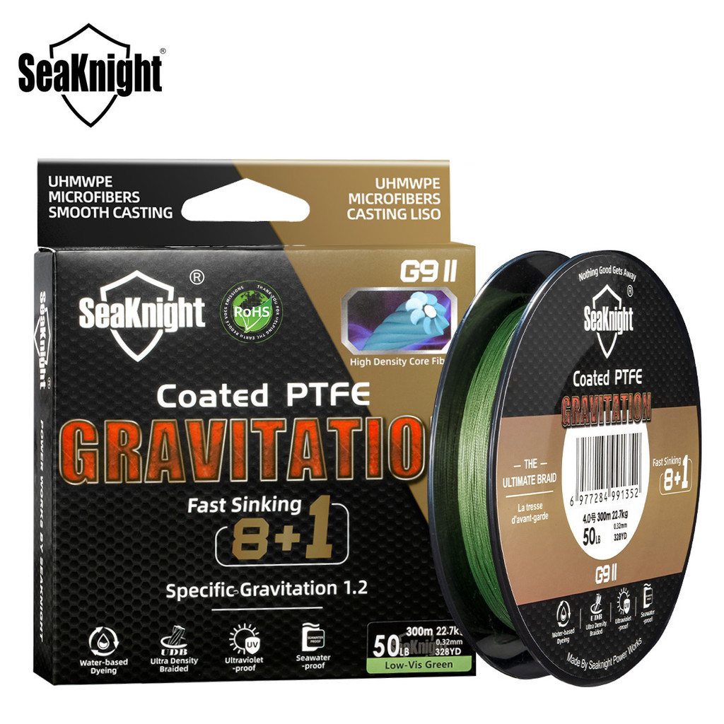 SeaKnight Brand Gravitation G9 II Sinking Fishing Line 300m/150m Coated PTFE Braided FishingLine Sea