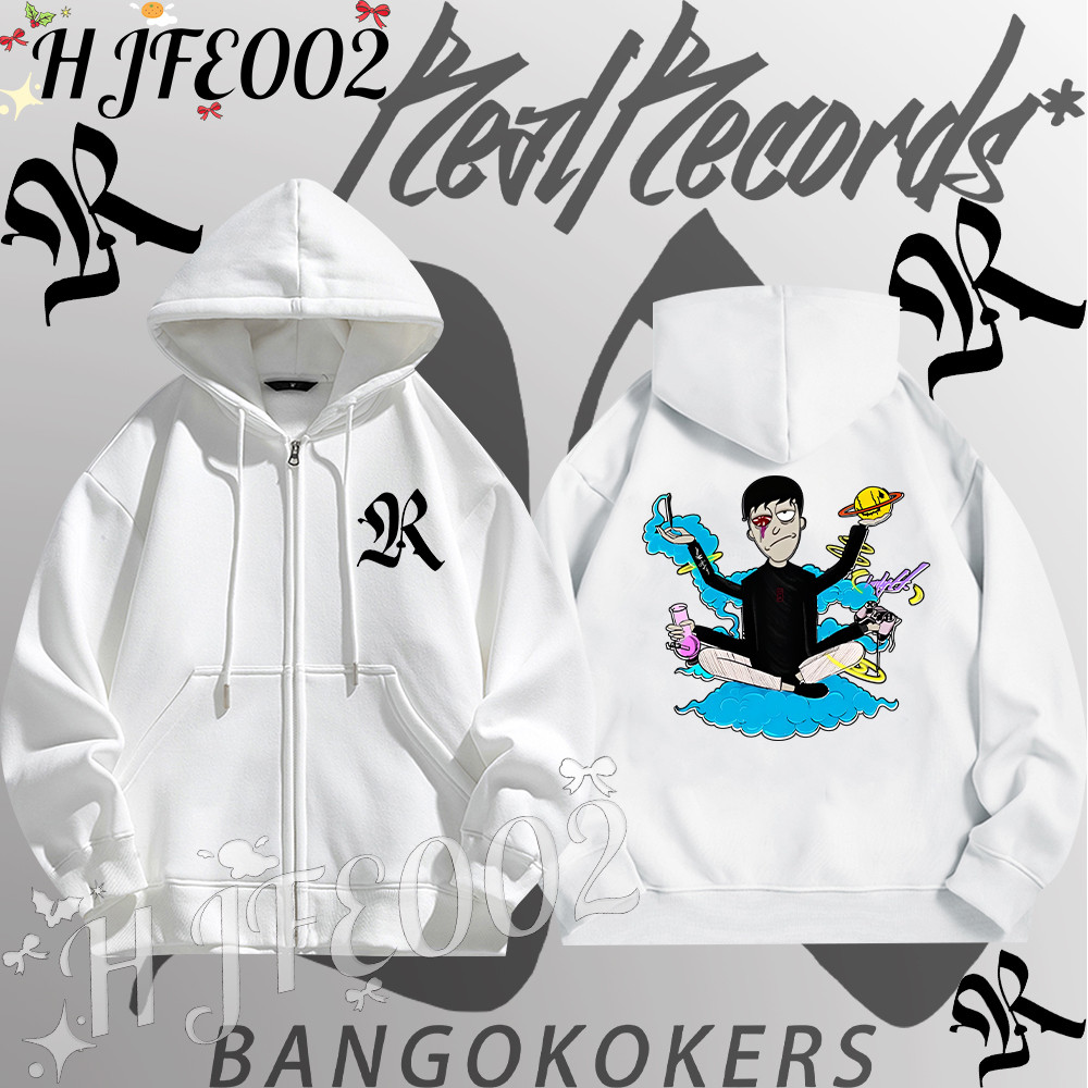 Rapper P9d Zip-up Hoodie ผ้าCotton 100%ใส่ได้ ทั้ง ชาย ใส่สบาย ไม่หด ไม่ย้ Stand collar sweatshirt#0