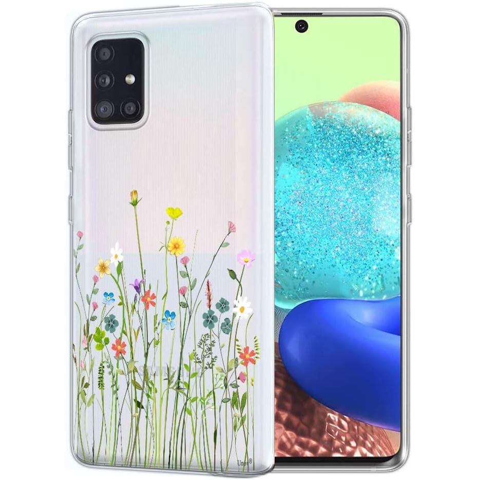 เคส Uov เข้ากันได้กับ Galaxy A71 5G Clear พร้อมการออกแบบ Soft TPU Shock Absorption Slim ลายนูนป้องกั