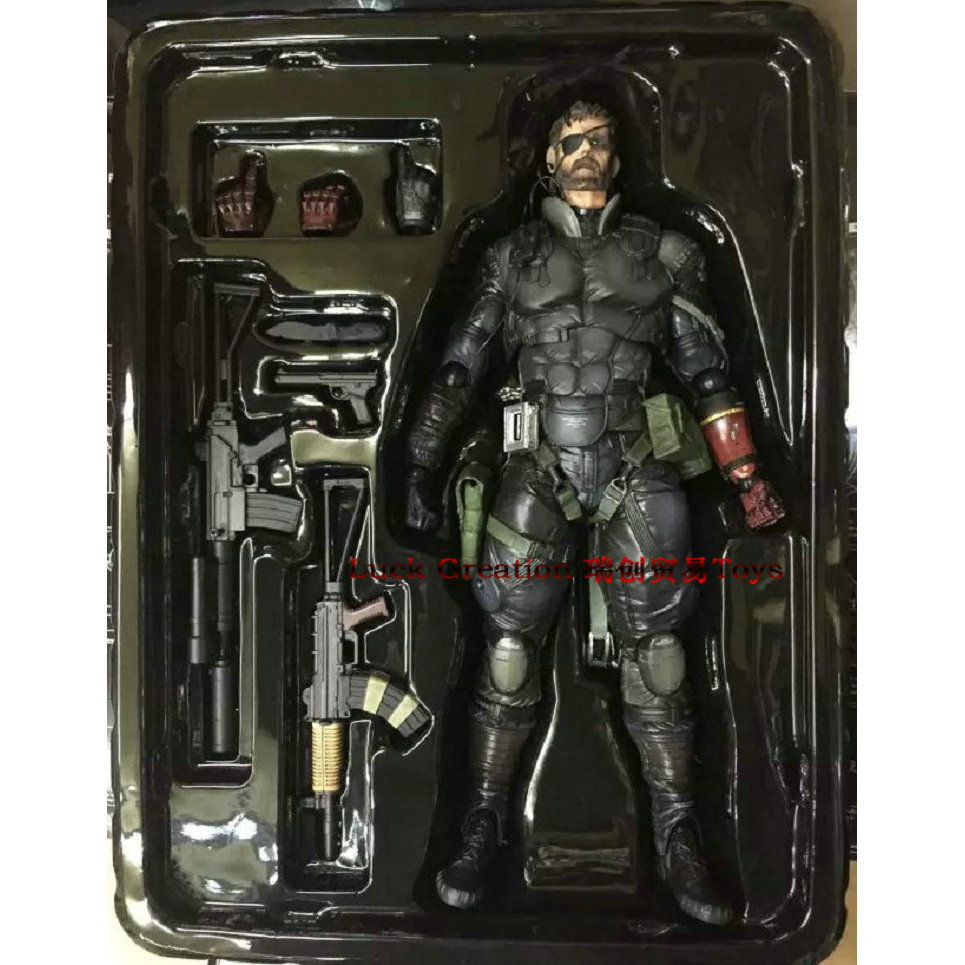ของแท้ PlayArts เปลี่ยน p เปลี่ยนอุปกรณ์โลหะผสม V5 Phantom Pain Snake Stealth ชุดลุงงูตุ๊กตามือ