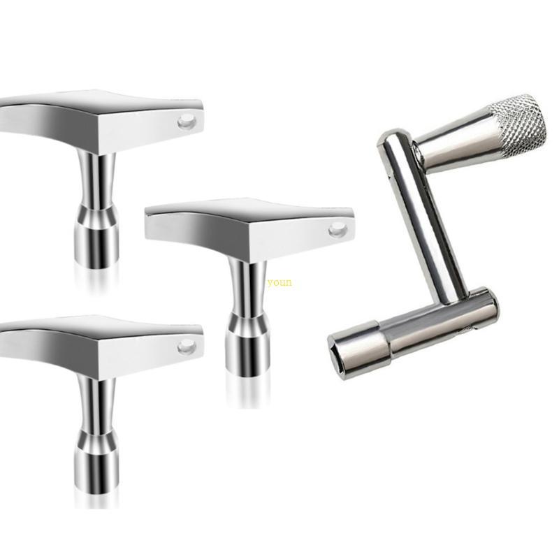 Youn 4 ชิ้นกลองปรับแต่งประแจเปลี่ยน Universals กลองคีย์กลองเครื่องมือปรับแต่งสําหรับอะคูสติกและอิเล็