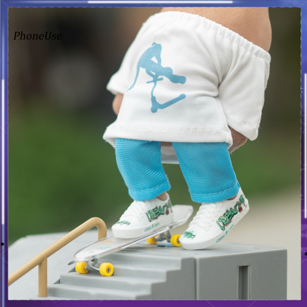 PhoneUse Finger Training Skateboard Finger Skateboard Set 1 Set Finger Skateboard with Top Pants Sho