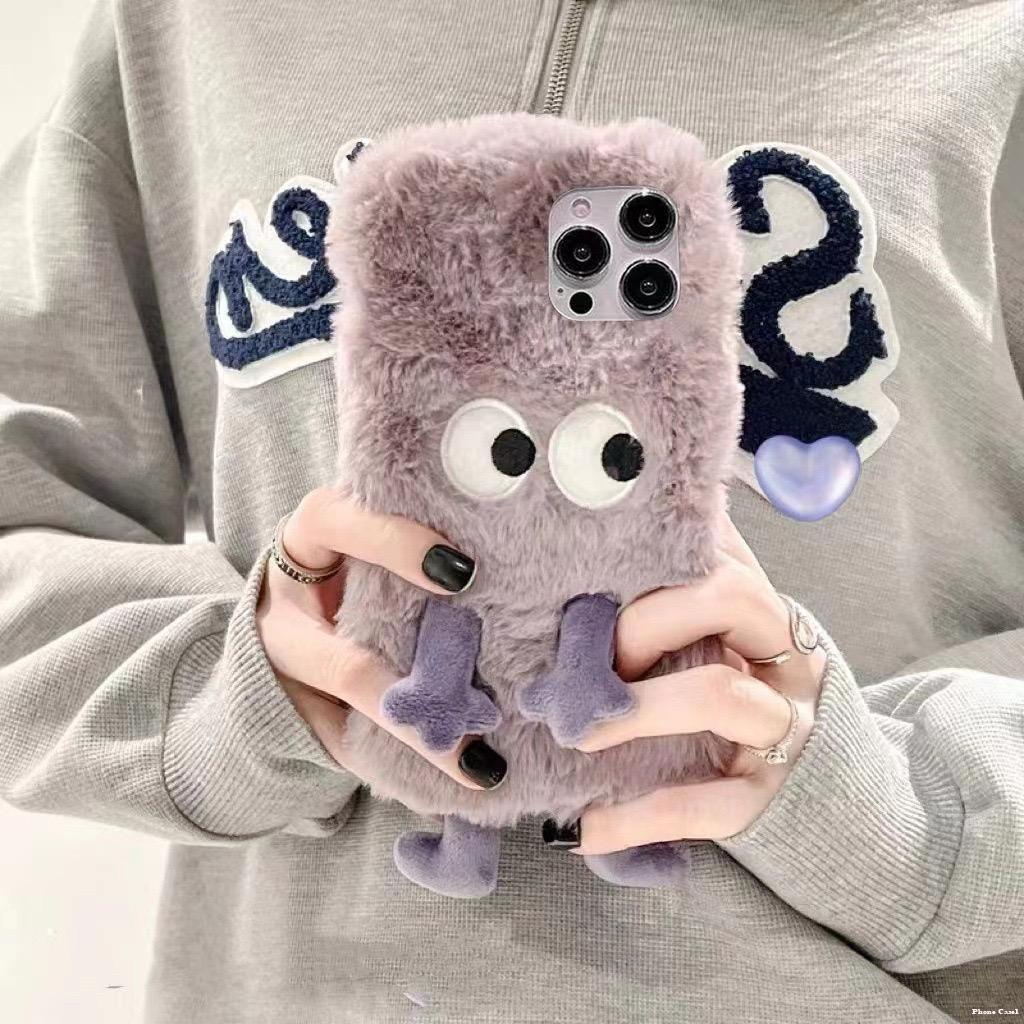 SAMSUNG Fluffy Fuzzy Plushเคสโทรศัพท์สําหรับSamsung A17 A56 A36 A26 A16 A55 A07 A35 A25 A15 A06 A05S