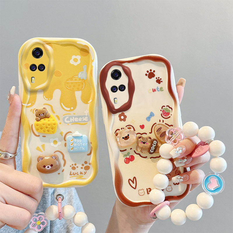 เคส For Vivo Y51 / Y53S 4G / Y31 / Y33 TPU เคสโทรศัพท์ตุ๊กตา 3D แบบครีมมีหลายรูปแบบ BBNYGZ.