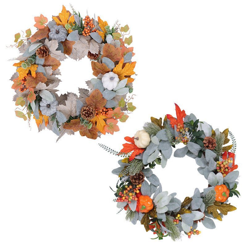 Berry Maple Leaf จําลอง Maple Leaf Cross-Border Harvest Festival Garland Maple Leaf ในร่มฮาโลวีน Gar