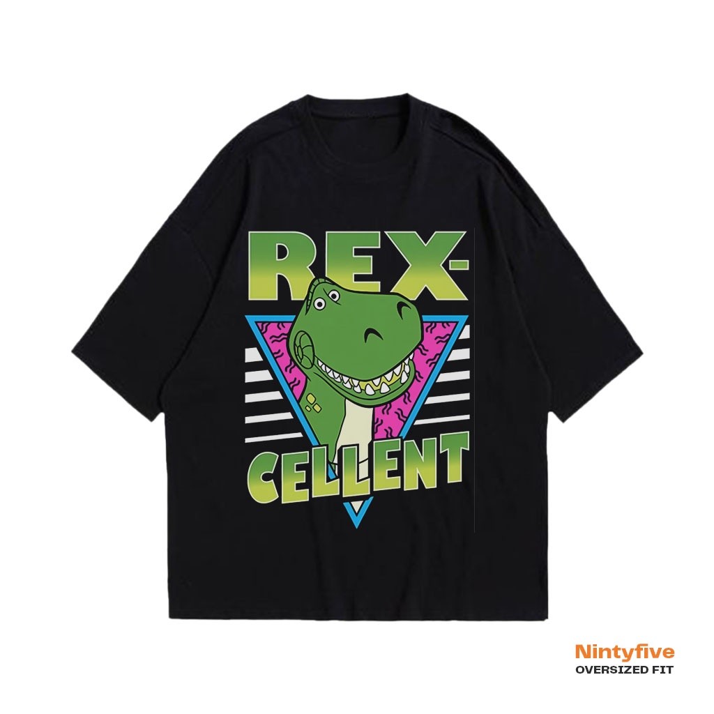 เสื้อยืดโอเวอร์ไซส์ Toy Story Rex Rexcellent Ninetyfive