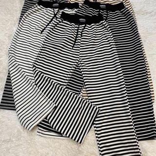 กางเกงขายาวลายทาง ผ้านุ่มยืด