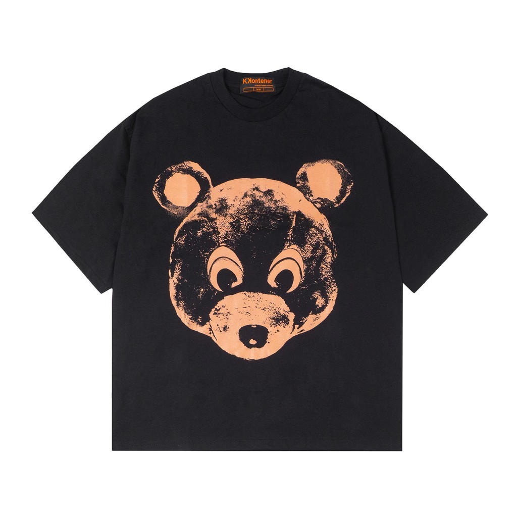 KONTIER KANYE WEST "LATE REGISTRATION" เสื้อยืด OVERSIZE สีดํา