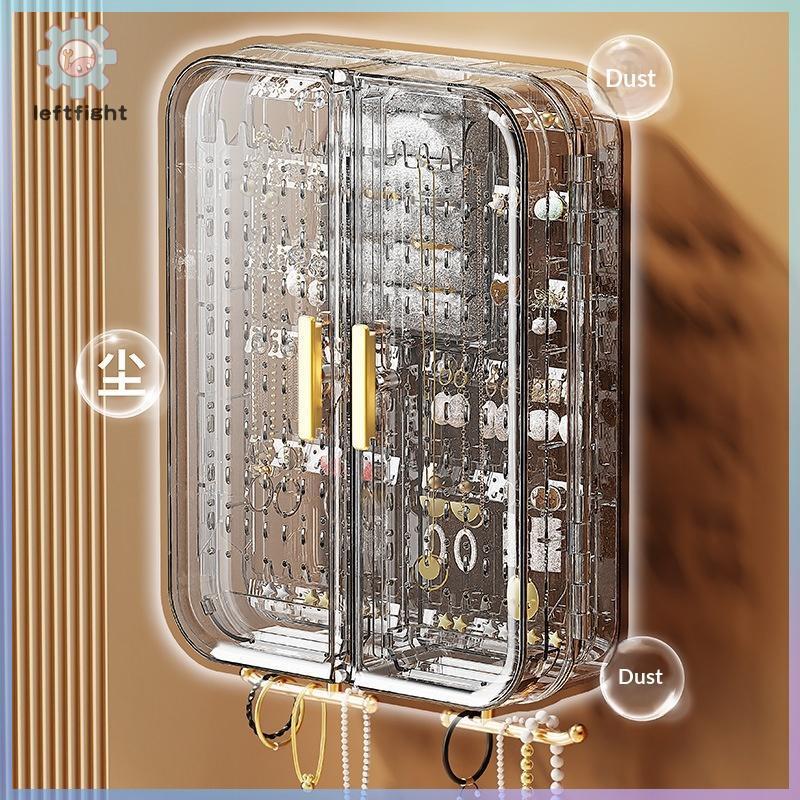 ซ้าย ติดผนังความจุขนาดใหญ่กล่องเก็บเครื่องประดับต่างหูสร้อยคอยืนแสดงหรูหรา ออร์เนต ผู้ถือเครื่องประด