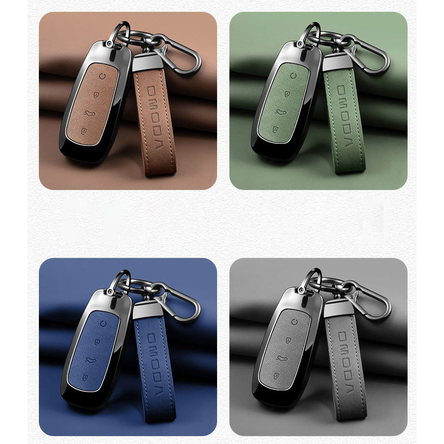 Chery Omoda5/c5/Omoda7 2025-2026 สังกะสีอัลลอยด์หนังกุญแจรถ Cove key Holder พวงกุญแจรถ Accesorios