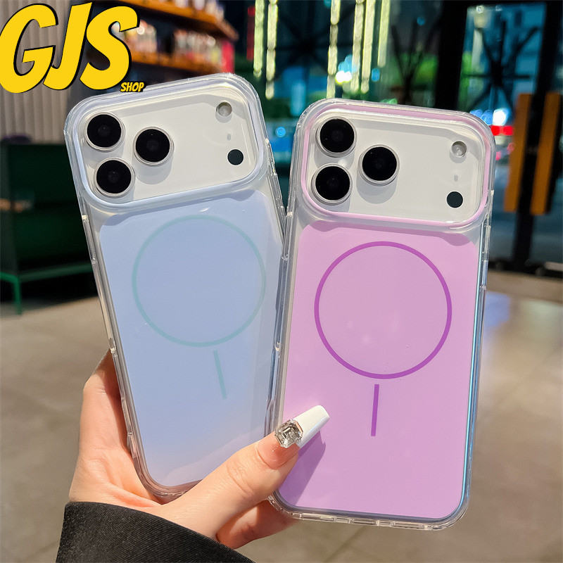 แฟชั่นสีธรรมดา Fine แหวนสี่มุม Anti-fall Big Hole โทรศัพท์มือถือสําหรับ IPhone16 17Pro AIR PLUS PM