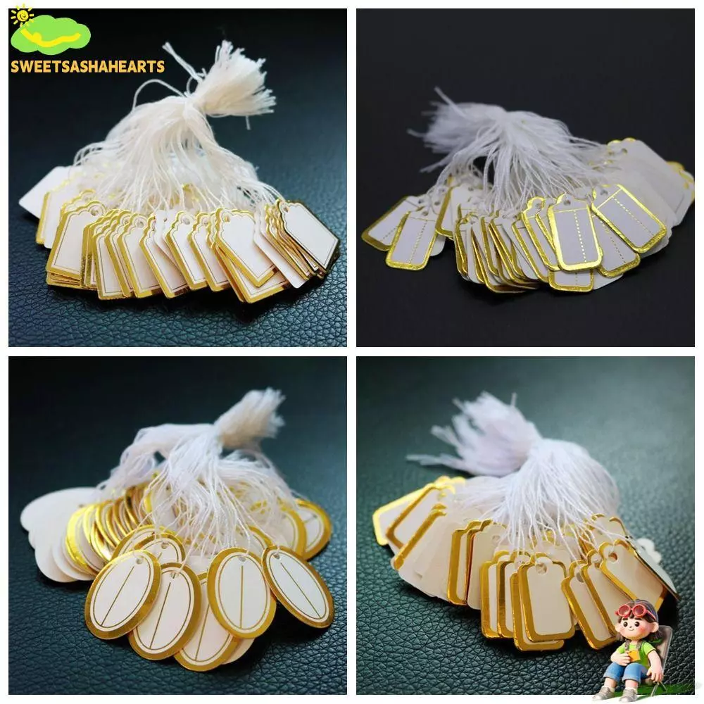SWEETSASHA 100PCS ป้ายราคาเครื่องประดับอุปกรณ์เสริมขายปลีกอุปกรณ์การ์ดกระดาษเครื่องมือแสดงผล