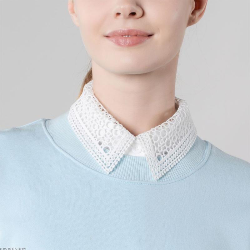 เสื้อคอ Hollowed ระบายอากาศดี มีคอลลาhrs ลายลูกไม้ และสามารถถอดได้