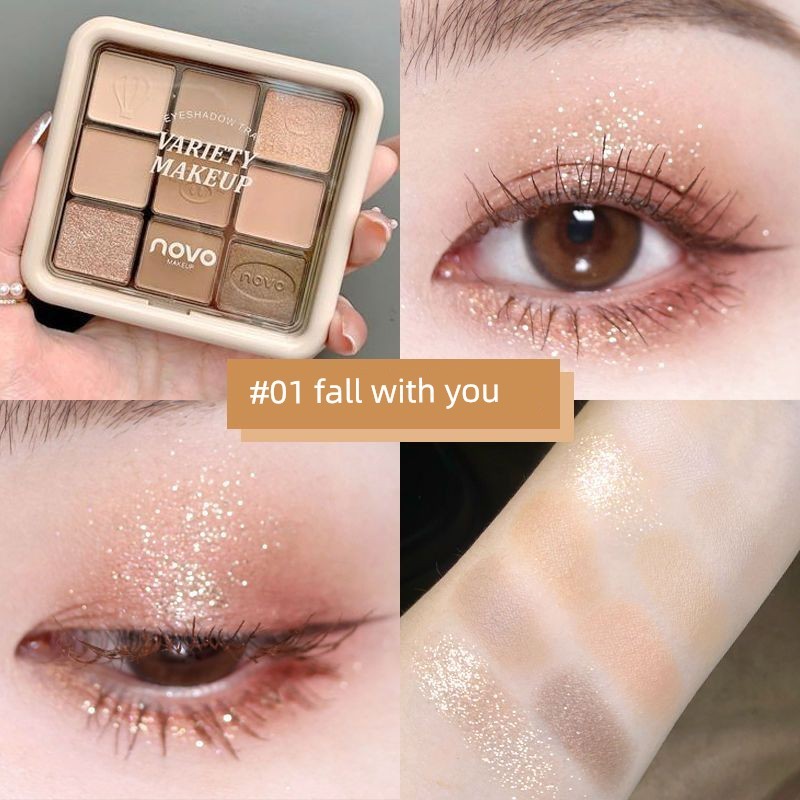 contour คอนทัวร์ NOVO 2024 Matte Repairing Nine-Color Eyeshadow Palette