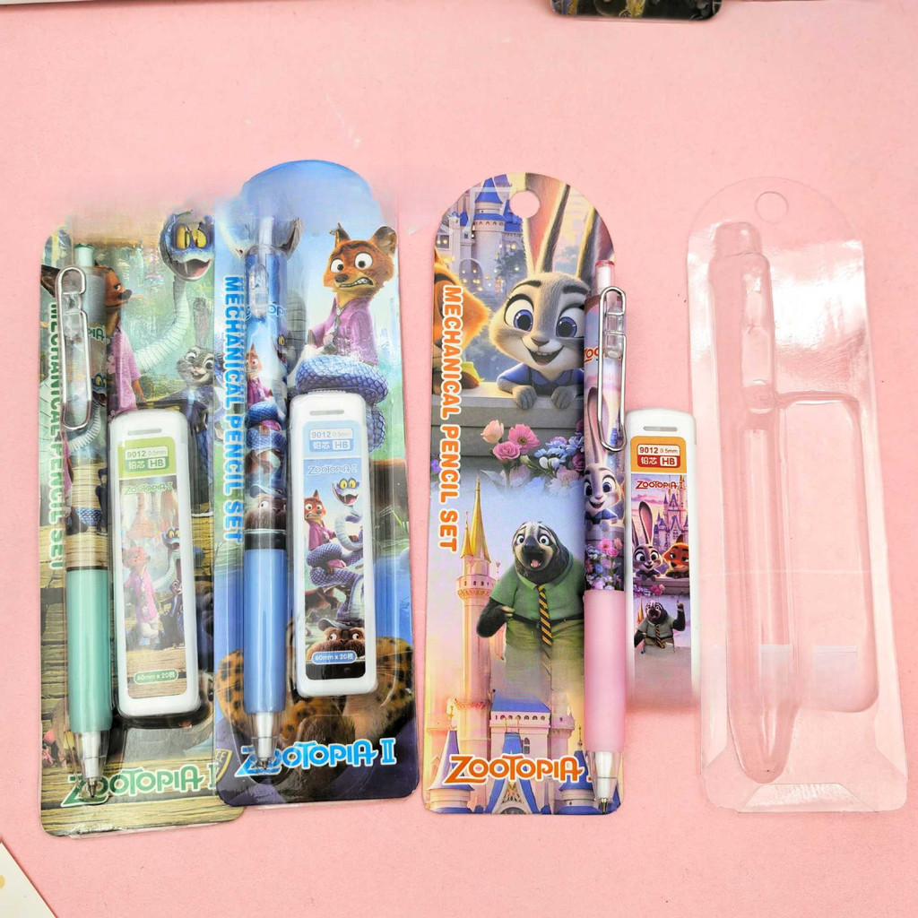 1SET ใหม่ Zootopia 2 ชุดดินสออัตโนมัติน่ารักเครื่องเขียนนักเรียนดินสออัตโนมัติ + ไส้ดินสอ - รูปที่ 3