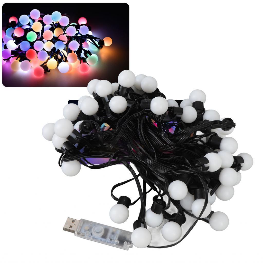 ไฟ LED String RGB 50 หลอดไฟเปลี่ยนสีได้สําหรับ Yard