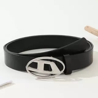 พร้อมส่ง ผู้ชาย Y2k เข็มขัด Luxury Letter D เข็มขัด Punk PU หนังโลหะหัวเข็มขัดกางเกงตกแต่งเรียบง่ายโลโก้